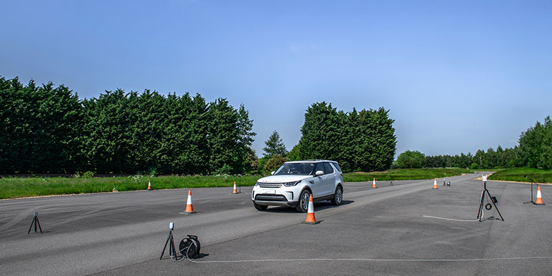 Car on track testing noise