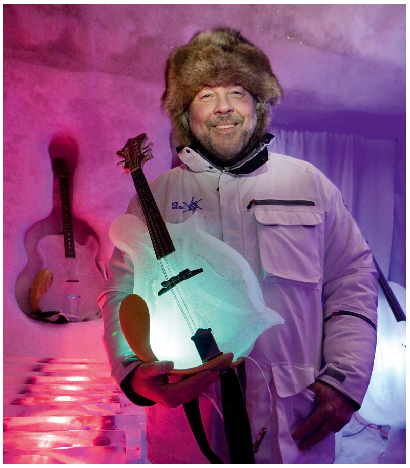 Tim Linhart is the founder of Ice Music in Swedish Lapland