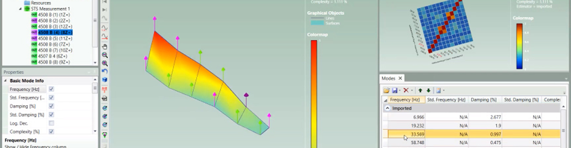 OMA operational Modal Analyser screenshot