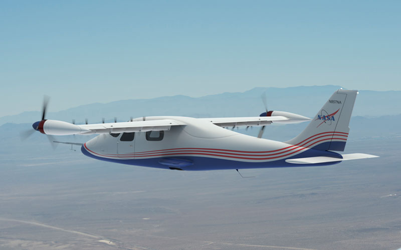 NASA's x-57 maxwell flying high