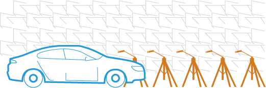 Esquema de un sistema de pass-by en interiores para vehículos