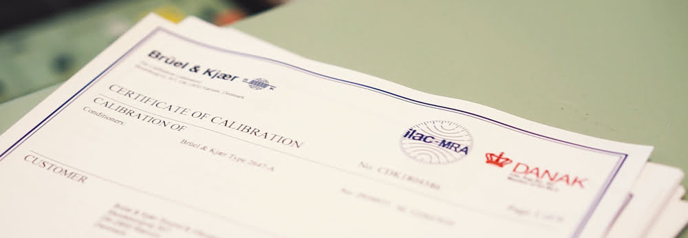 Certificate of calibration