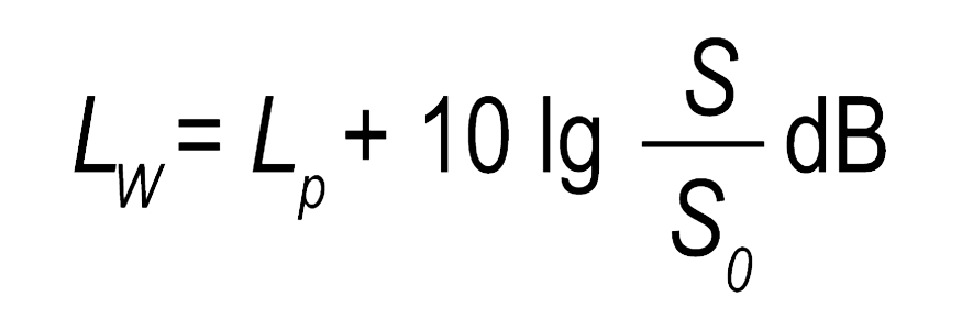 Gleichung für Schalldruck