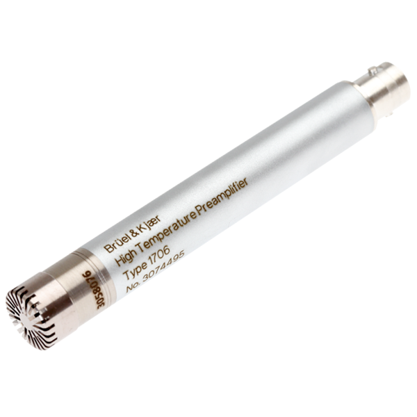TYPE 4966-H-041 ½-inch free-field microphone with Type 1706 high temperature preamplifier, 5 Hz to 20 kHz, prepolarized
