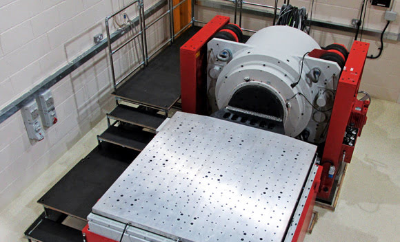 TRaC’s three LDS V984 shakers test objects weighing up to 4 tonnes like bridge-laying equipment