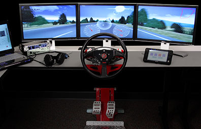 Driving simulation in top gear