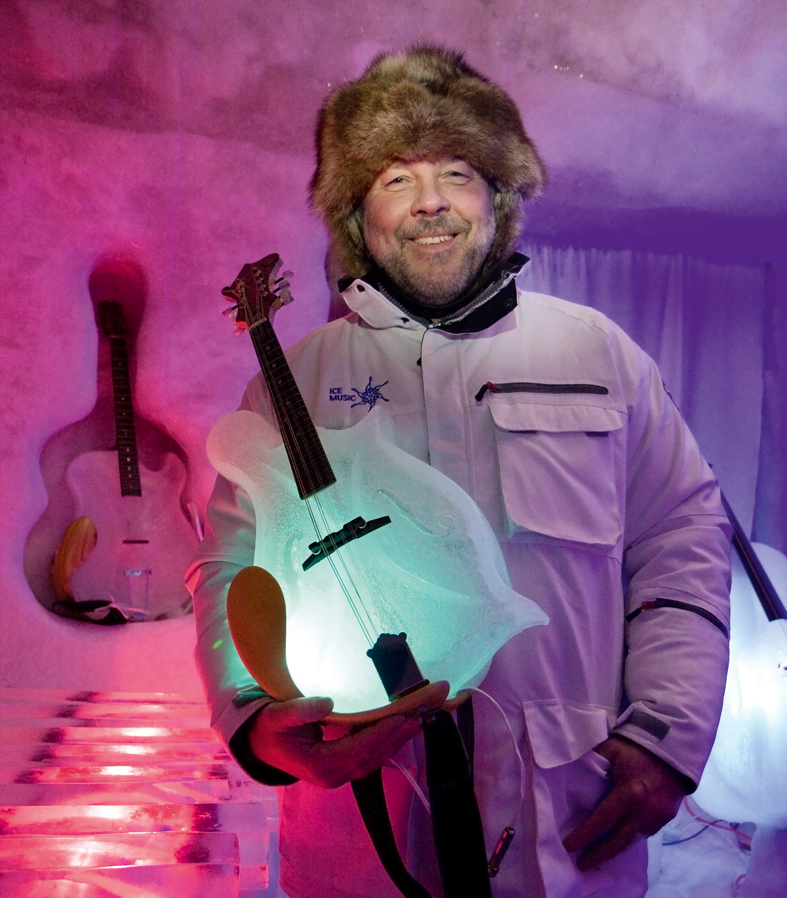 Tim Linhart is the founder of Ice Music in Swedish Lapland