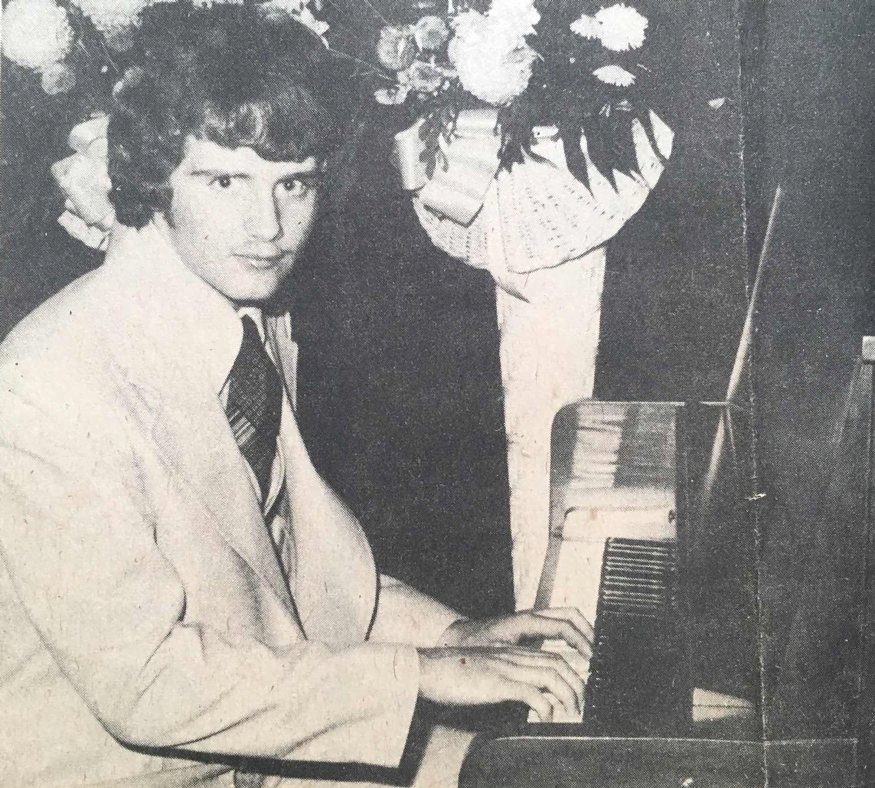 Sixteen-year-old Sean Olive, star of the Lions Club Music Festival, at the piano