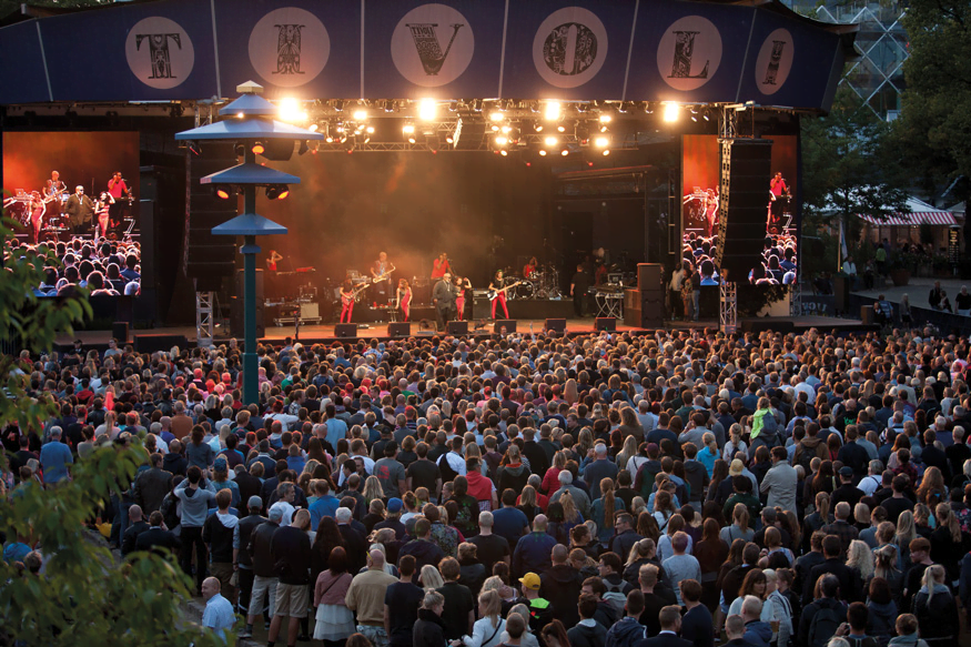 Fredagsrock (Friday’s rock) at the Open Air Stage in Tivoli