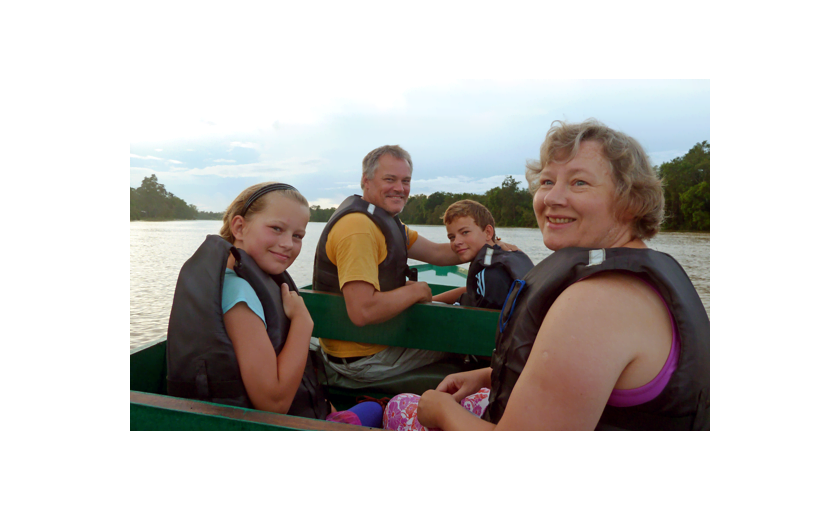 Dorte Hammershøi on a family vacation.